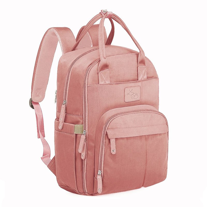 Mochila de Maternidade Donna Laço Bebê LB Alice Rosa