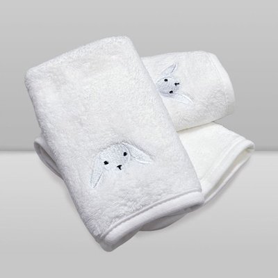 Kit Paninhos de Boca Donna Laço Bebê Babitas Coelho Branco