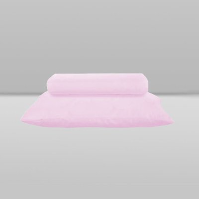 Jogo de Lençol para Berço Donna Laço Bebê Marshmallow 2 Peças Rosa