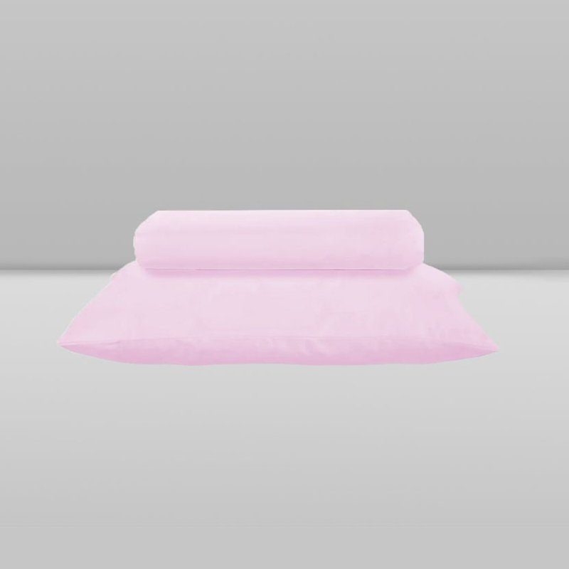 Jogo de Lençol para Berço Donna Laço Bebê Marshmallow 2 Peças Rosa