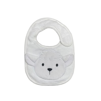 Babador Donna Laço Bebê Power Sec Animado Ovelha Branca