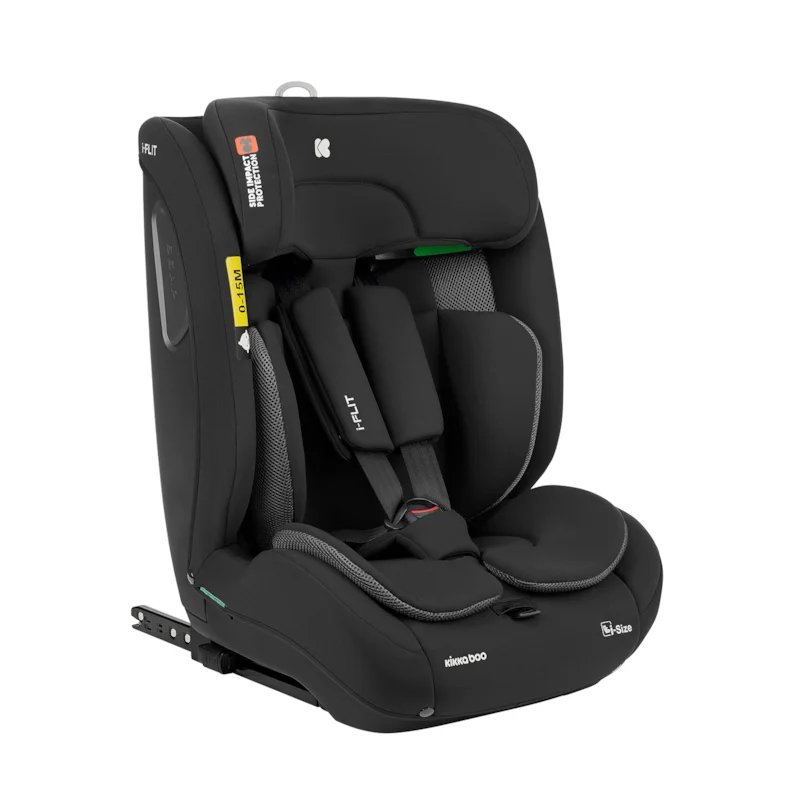 Cadeira para Carro KikkaBoo I-Flit de 76 a 150cm com Isofix Black