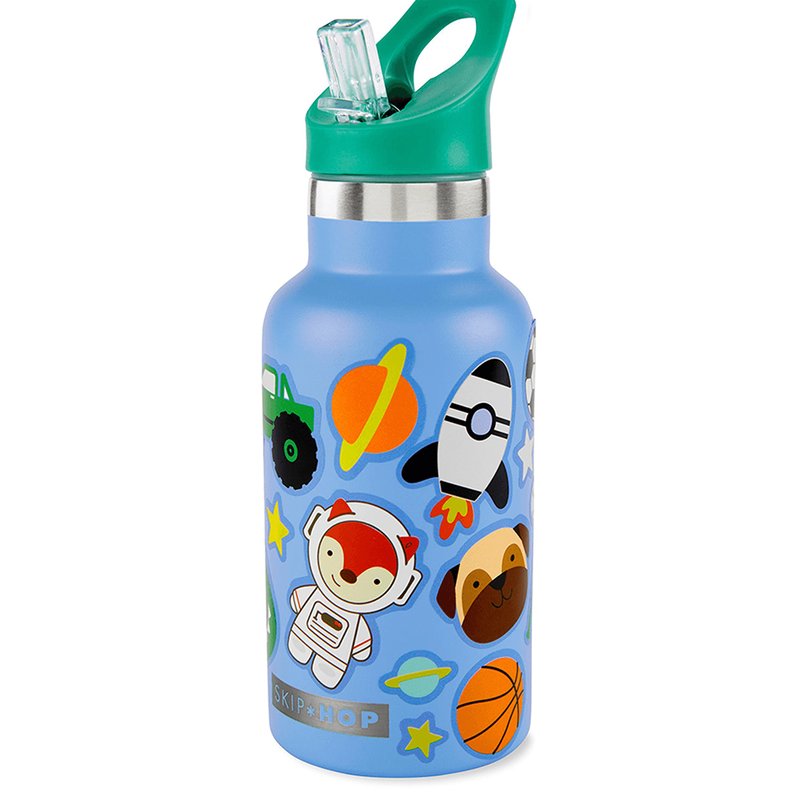 Garrafinha de Aço Inox Skip Hop Spark Style Personalizável 380ml (4+) Azul