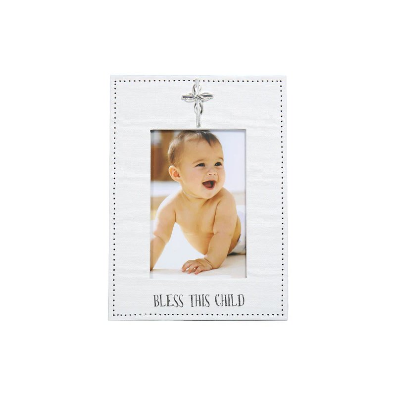 Porta-Retrato Modali Baby Batizado 10x15 Branco