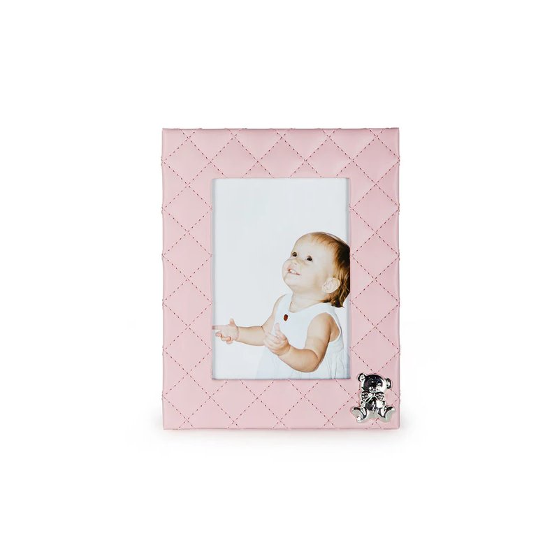 Porta-Retrato Modali Baby Urso Matelassê 10x15 Rosa