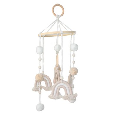 Móbile para Berço Modali Baby Arco-Íris em Macramê