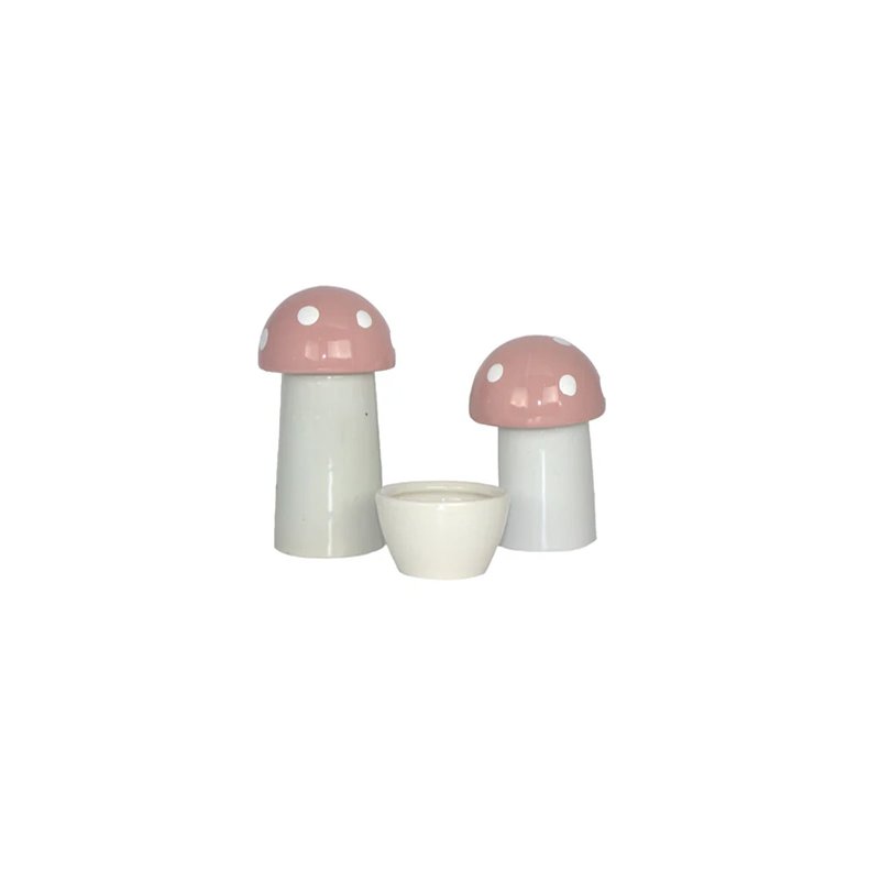 Kit Higiene Modali Baby Cogumelo Rosa 3 Peças