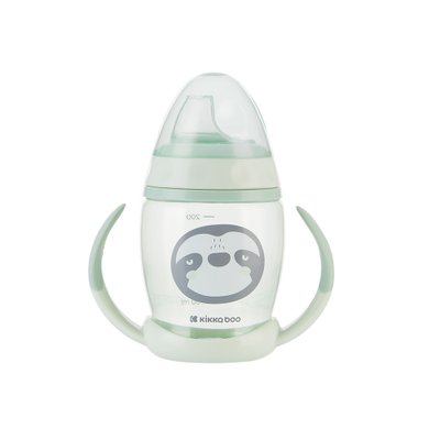 Copo KikkaBoo Happy Face com Bico de Silicone 200ml (8M+) Mint