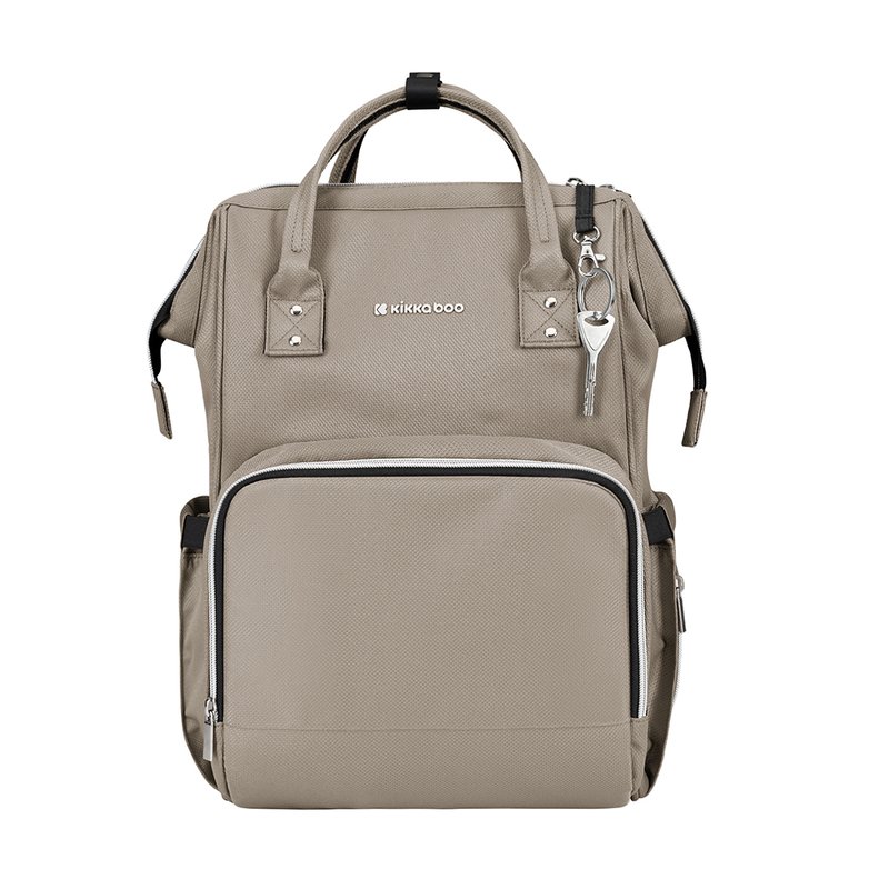 Porta Chaves Mochila de Maternidade KikkaBoo Siena Beige