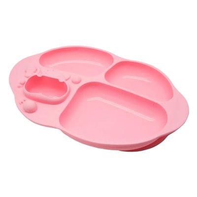 Prato em Silicone Marcus e Marcus com Sucção e Divisórias (18M+) Porquinho