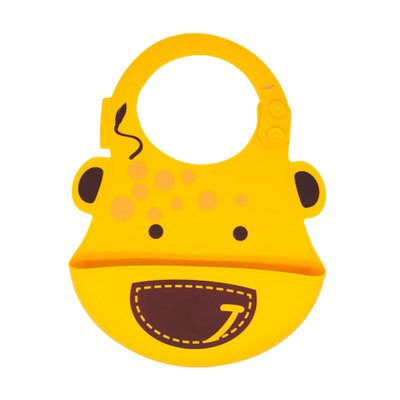 Babador de Silicone Marcus e Marcus com Pega Migalhas (6M+) Girafa