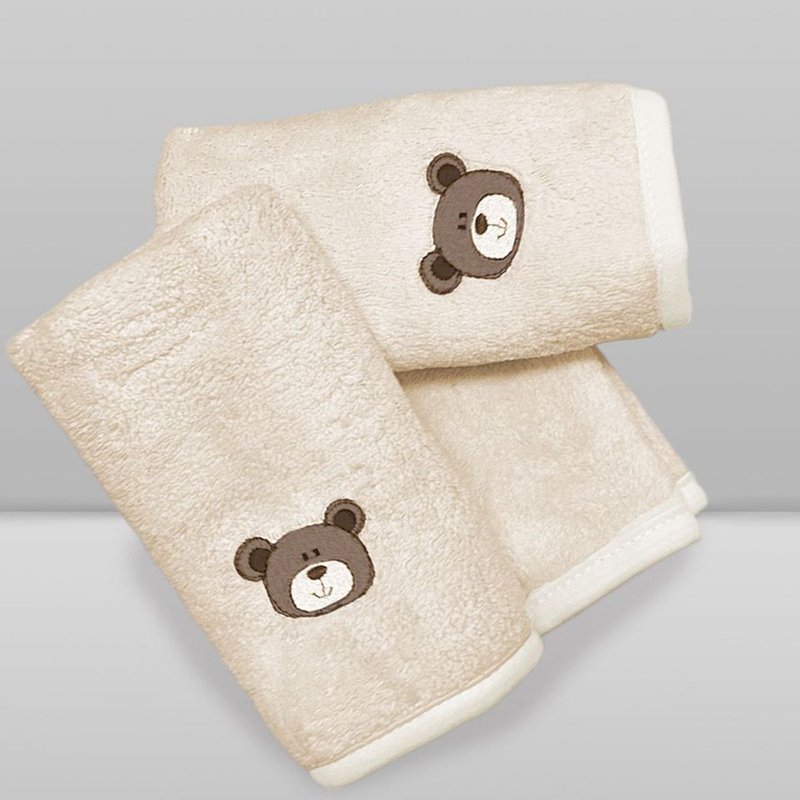 Kit Paninhos de Boca Donna Laço Bebê Babitas Urso Bege