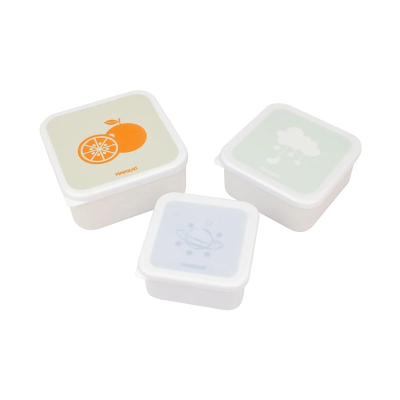 Kit 3 Potes com Tampa Pimpolho 500ml, 350ml e 200ml Verde