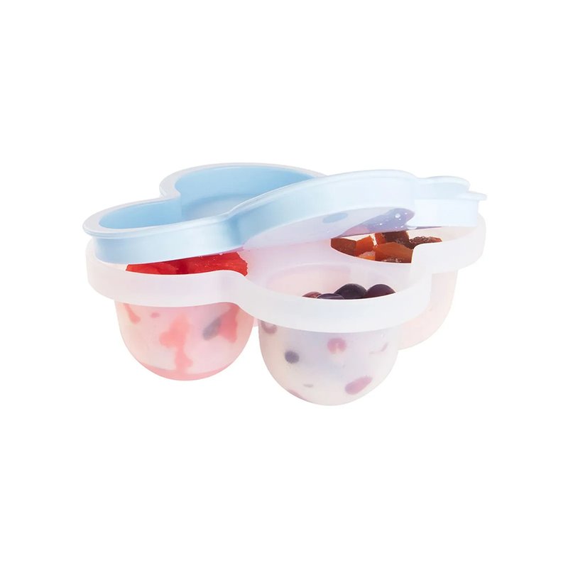 Porta Papinha Pimpolho em Silicone 240ml Azul Porção