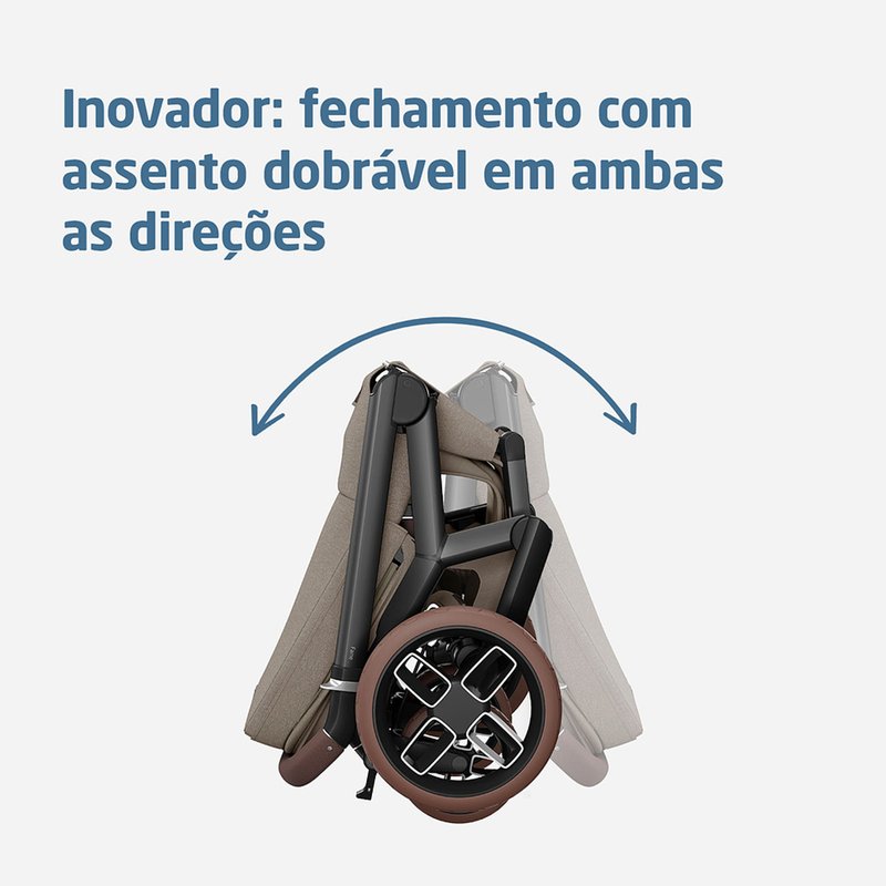 Fechamento Carrinho de Bebê Maxi-Cosi Fame Twillic Truffle