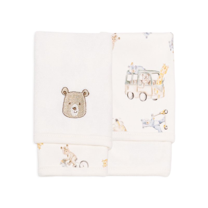 Kit 2 Toalhas de Boca Mini e Co Atoalhadas 29x22cm Bichinhos