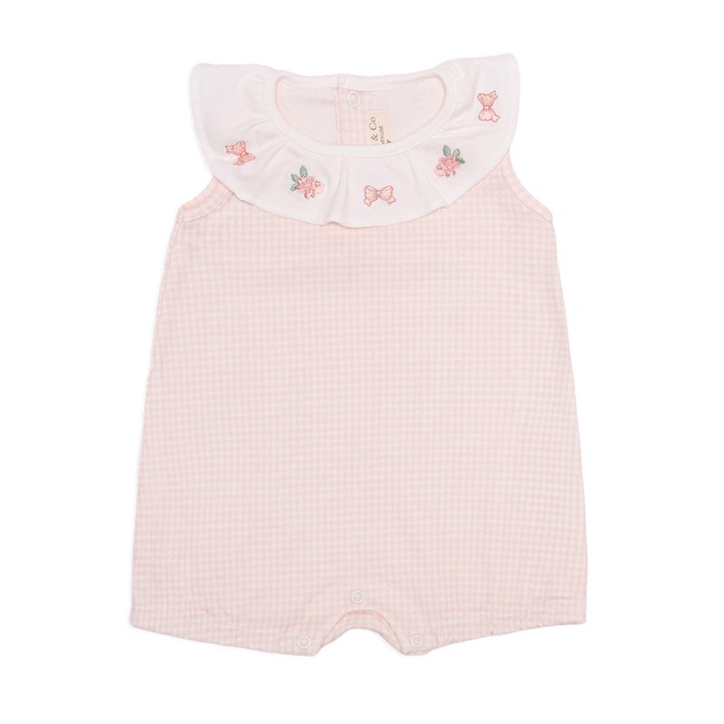 Macacão Regata Mini e Co em Algodão Egípcio Cachorrinhas