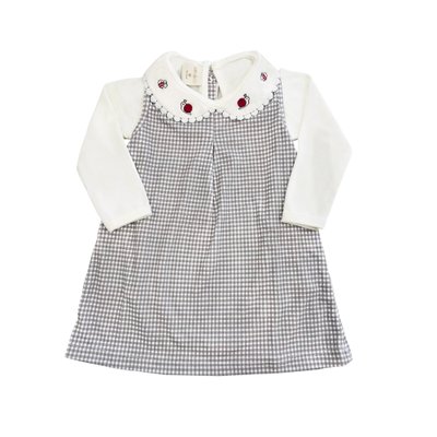 Conjunto de Body com Vestido Mini e Co em Algodão Egípcio Fazendinha