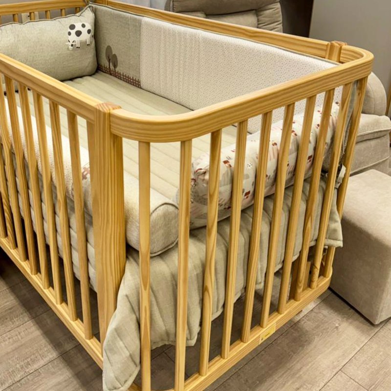 detalhes kit berco coracao de mae fazendinha 8 pecas