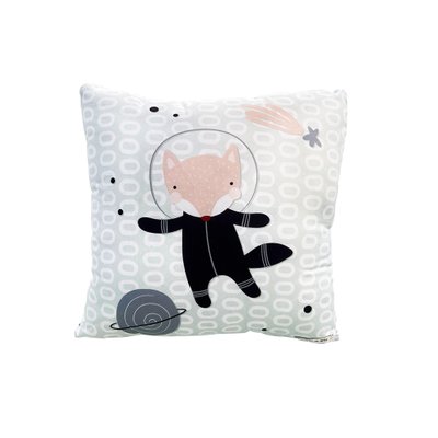 Almofada Decorativa Coração de Mãe para Quarto Infantil Espaço Dupla Face Raposa 35x35cm