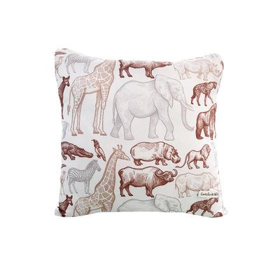 Almofada Decorativa Coração de Mãe para Quarto Infantil Fotos Bichos Safari