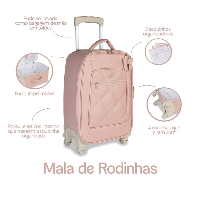 info mala de rodinhas bailarina lisa