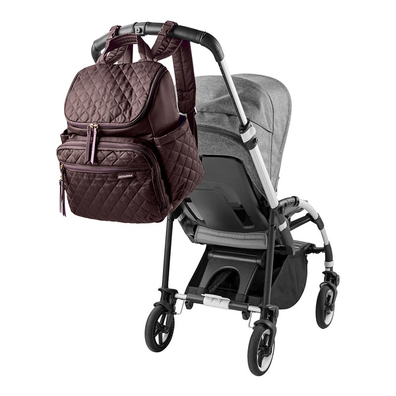 mochila de maternidade skip hop forma chocolate acoplada