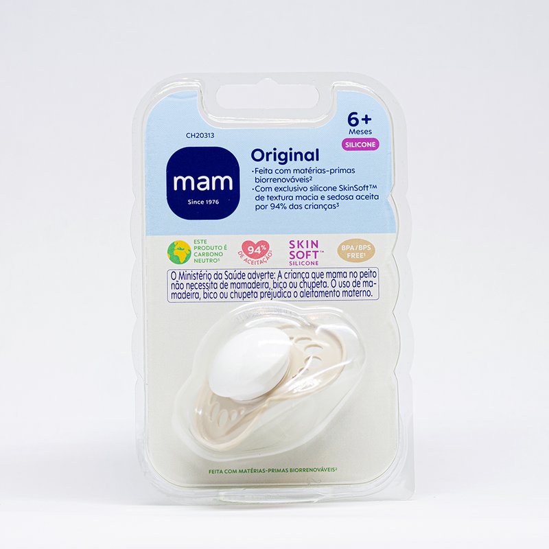 Embalagem Chupeta MAM Original (6M+) Embalagem Unitária Bege