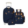 kit mala maternidade com rodinhas mochila urban necessaire para bebe masterbag baby classic marinho