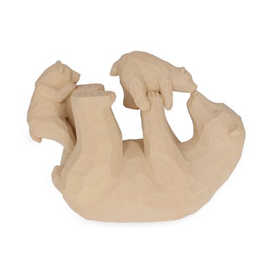 escultura decorativa urso com filhotes mart em polirresina